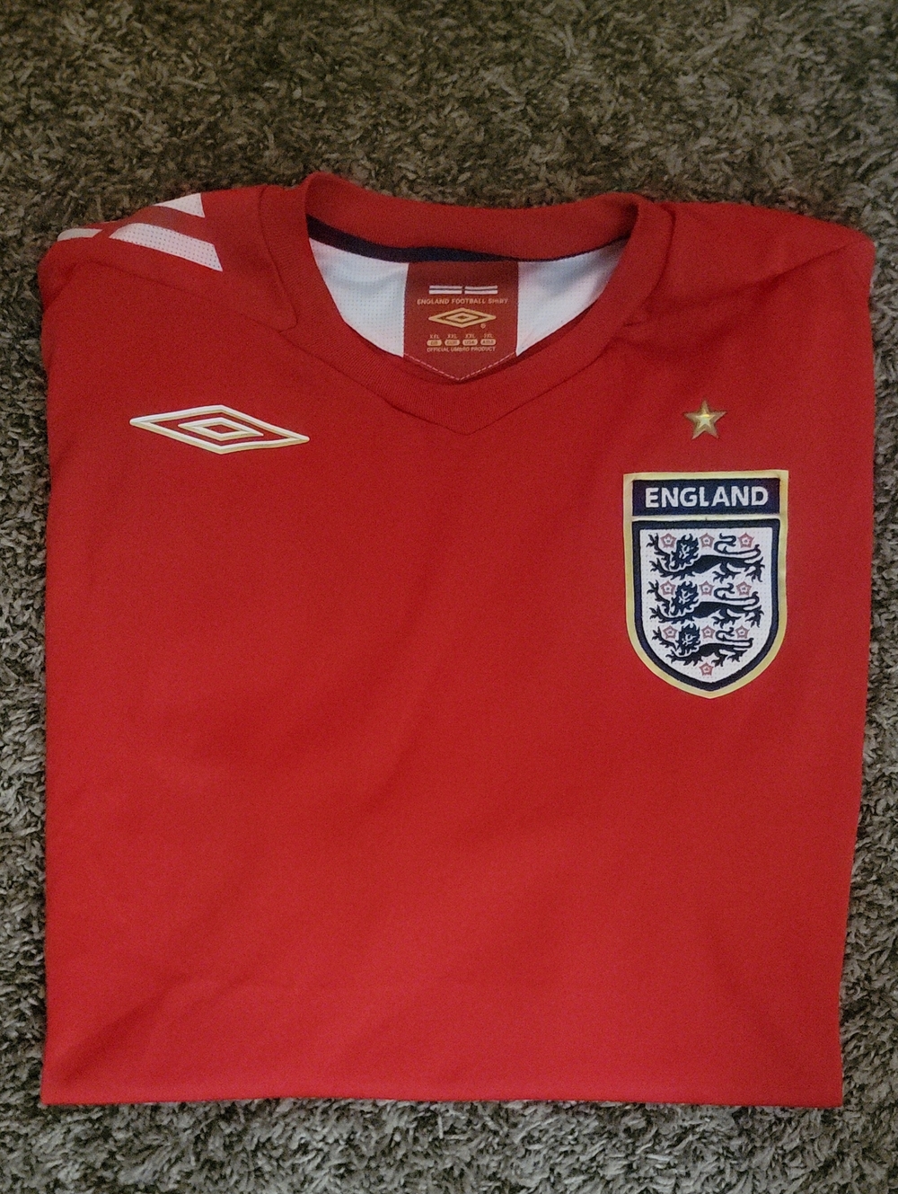 Umbro England Red Football Jersey 2006-2008